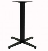 Pied de table restaurant acier noir 4 branches