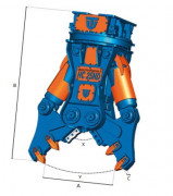 Pince rotative de démolition pour pelles chantier 2/150 tonnes