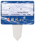 Pique prix poissonnerie à roulettes - 14 x 10 cm