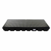 Plancher de rétention en polyéthylène avec caillebotis antidérapant - Capacité 100 L ou 232 L - Charge 1000 à 2000 Kg