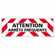 PLAQUE ADHESIVE "ARRÊTS FREQUENTS"