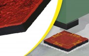 Plaque antivibratoire en nitrile 500x500 mm - Ep. 15 ou 20 mm - Charge max. 11 ou 12 kg/cm²