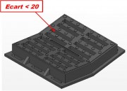 Plaque d'égout PMR à grille concave D 400