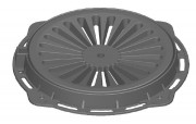 Plaque d'égout ronde à grille concave D 400