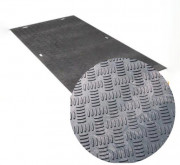 Plaque de roulage en LDPE recyclé - Larmée / lisse - L. 2000 à 2430 x l. 1000 à 1230 mm - Epaisseur de 15 mm
