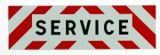 Plaque de signalisation pour SERVICE rétro-réfléchissante