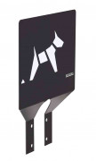 Plaque signalétique pour poteau Gris Manganèse COLLEC 