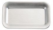 Plateau acier rectangle, finition satiné, taille L