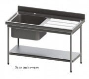 Plonge inox avec ou sans cache-cuve