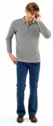 Polo coton manches longues homme