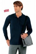 Polo personnalisable manches longues maille piquée