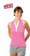 Polo personnalisé jersey sans manches femme