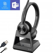 Poly Savi 7320 Office Stéréo - Version Microsoft Teams - Casque Téléphone sans Fil