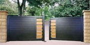 Portail aluminium ou bois battant plein