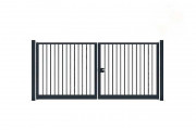 Portail industriel battant barreaudé acier - Largeur de 2000 à 12 000 mm - Hauteur de 1000 à 2500 mm