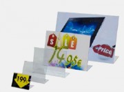 Porte affiche pvc en L