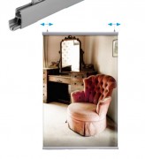 Porte affiche suspendu grand format