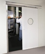 Porte agroalimentaire coulissante en polyéthylène