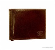 Porte-cartes en cuir marron pour homme 