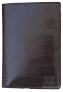 Porte-cartes masculin en cuir noir