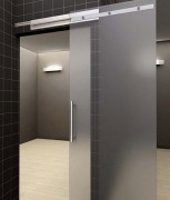 Porte coulissante verre télescopique