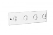 Porte manteau mural plexi