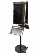 Porte menu 2 faces 4 plateaux