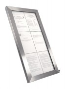 Porte menu en inox à affichage LED 