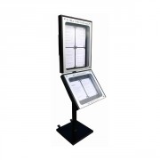 Porte menu lumineux sur pied 6 pages