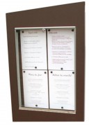 Porte-menu mural lumineux - 4 ou 6 A4