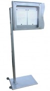 Porte menu sur pied double face