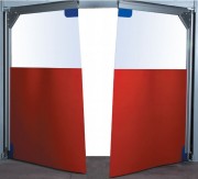Porte souple et transparente à vantaux pvc