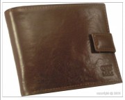 Portefeuille cuir avec languette pour homme