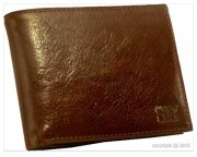 Portefeuille en cuir marron pour homme 