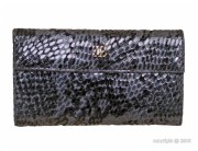 Portefeuille femme cuir motif serpent