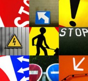 Pose panneau de signalisation extérieure