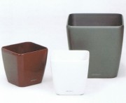 Pot à plante carré argent