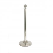Poteau à sangle en inox pour file d'attente