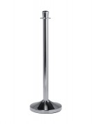 Poteau d’accueil chromé pour guide files