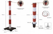 Poteau de chantier en acier