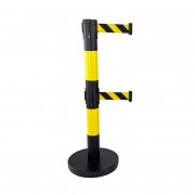 Poteau de guidage Noir/Jaune Acier Avec Double Sangle Noir/Jaune 4 ml