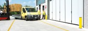 Poteau de protection en PVC jaune et noir - ?150 mm - Ht. de 250 à 1100 mm