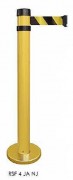 Poteau jaune balisage à sangle 4.30 m