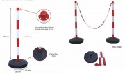 Poteaux à chaînes PVC