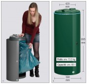 Poubelle 80 L