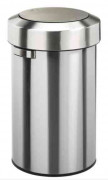 Poubelle à couvercle basculant ronde 60L Inox SALSA