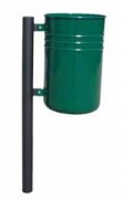 Corbeille de ville ronde murale - 45 L