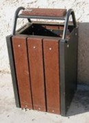 Poubelle avec couvercle pour espace vert