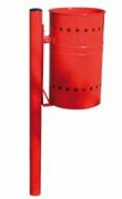 Corbeille de ville ronde en acier galvanisé - 25 L