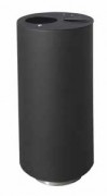 Corbeille en acier avec cendrier - 80 L